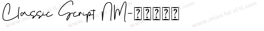 Classic Script NM字体转换